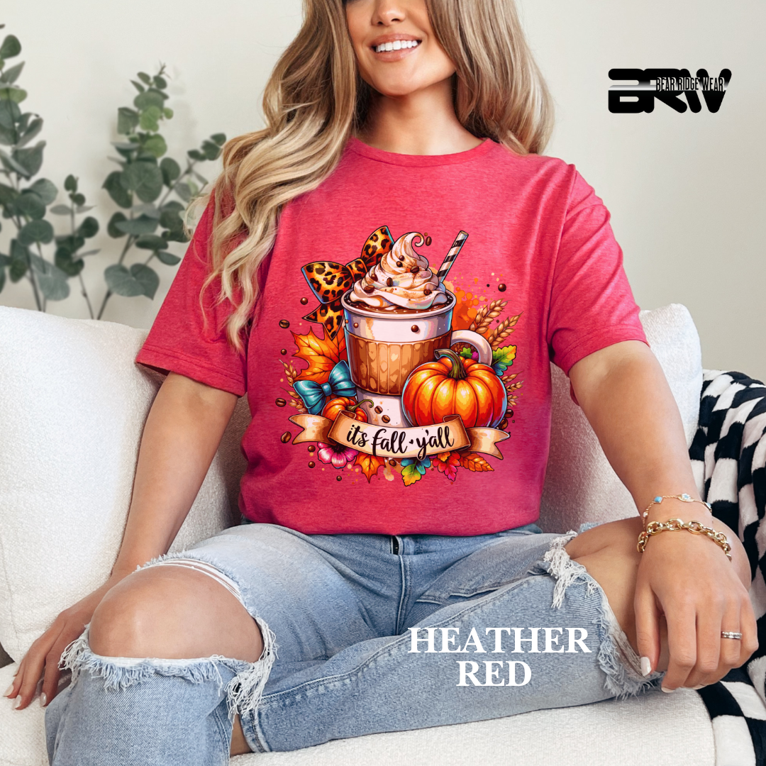 'Its Fall Yall Latte' 2 Fall Tee