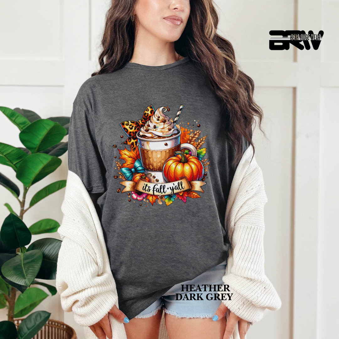 'Its Fall Yall Latte' 2 Fall Tee