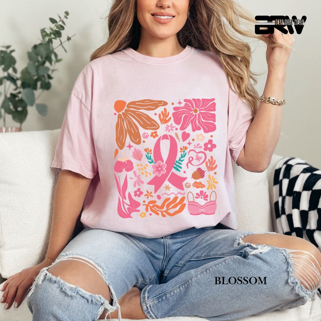 Breast Cancer Boho- Awareness Tees