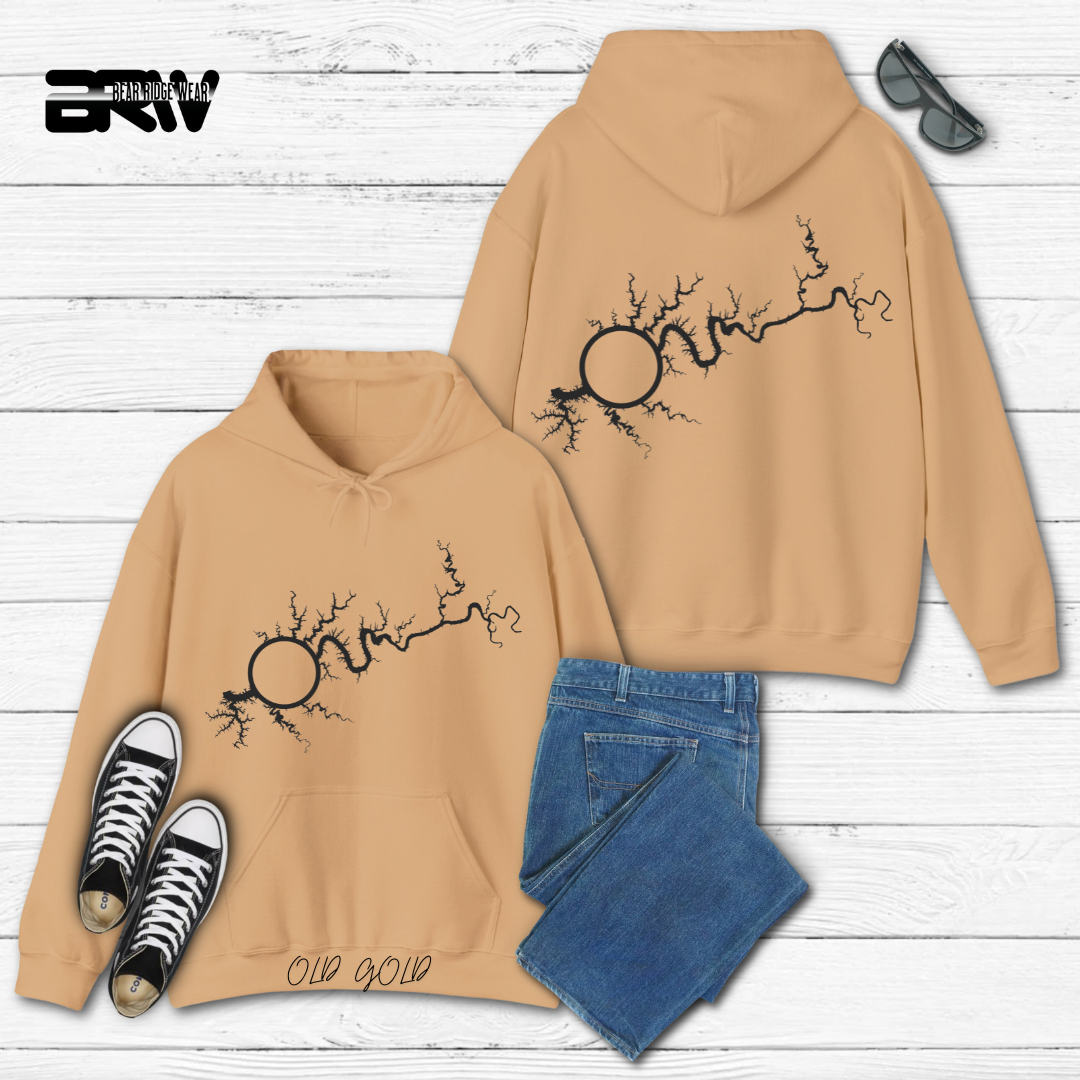 "Map of Lake Cumberland" Hoodie