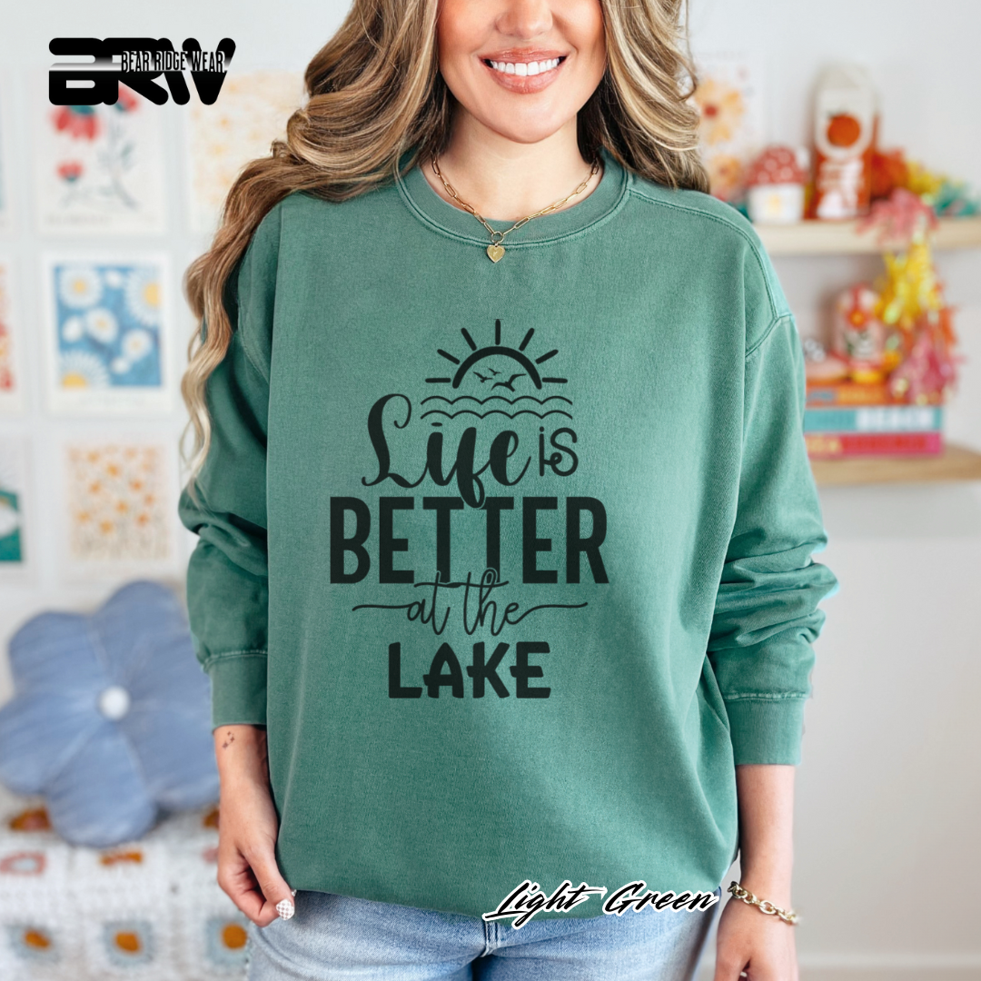 'Life is Better at The Lake' Crewneck Sweatshirt