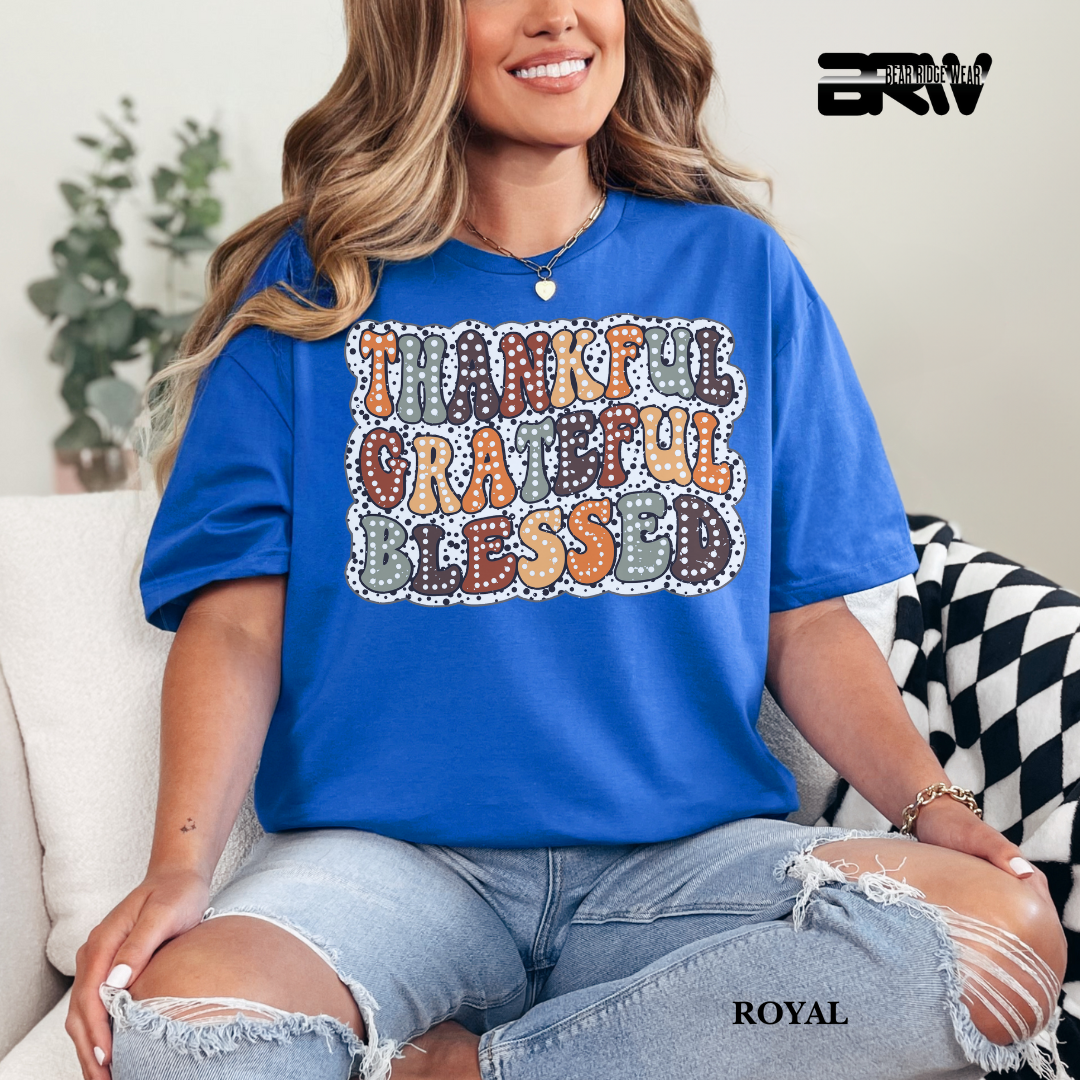 'Thankful Grateful Blessed' Fall Tee 3