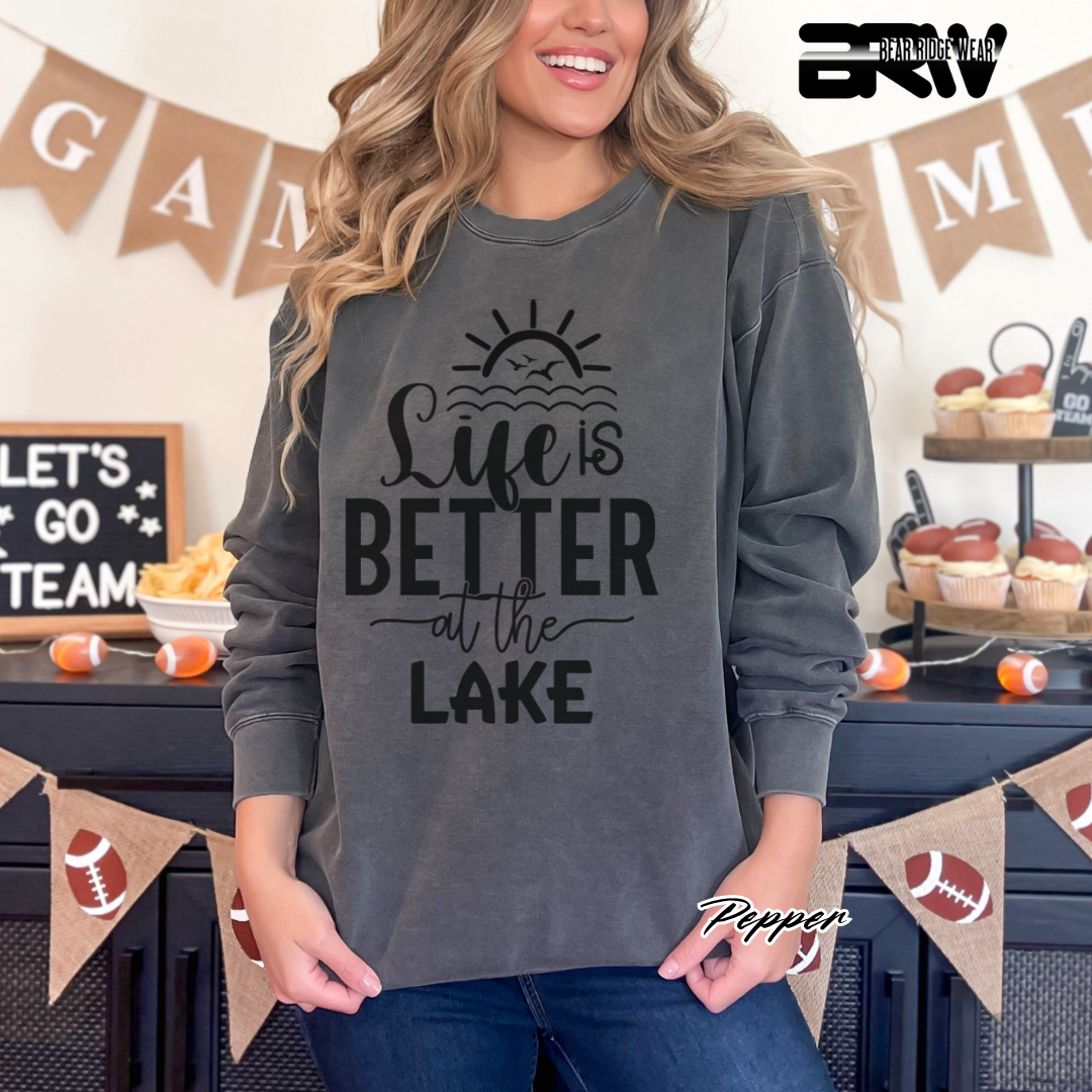 'Life is Better at The Lake' Crewneck Sweatshirt