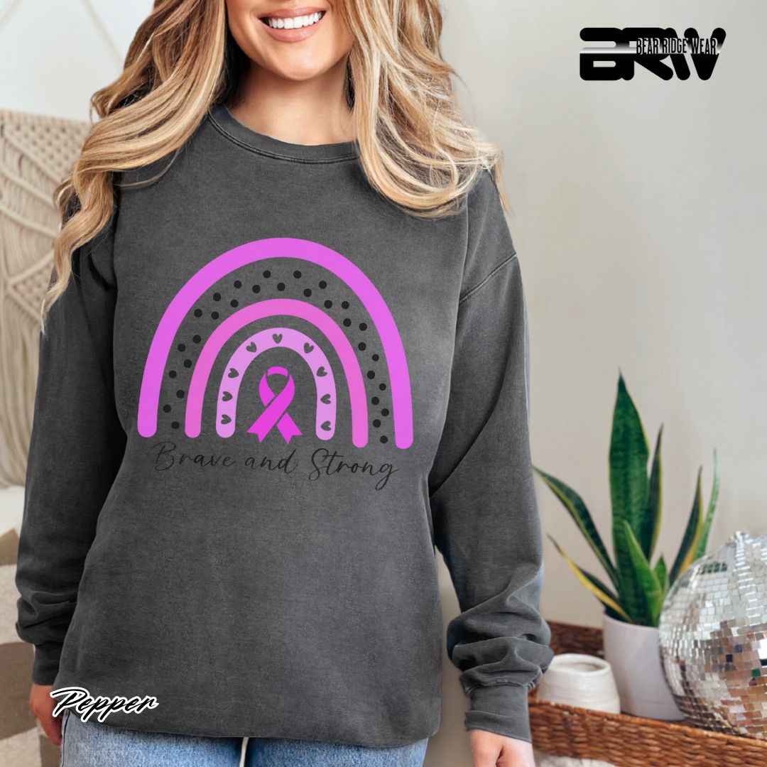 'Brave and Strong' Awareness Long Sleeve Tee