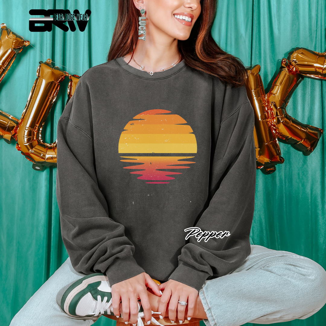 'Lake Vibes' Everyday Crewneck Sweatshirt