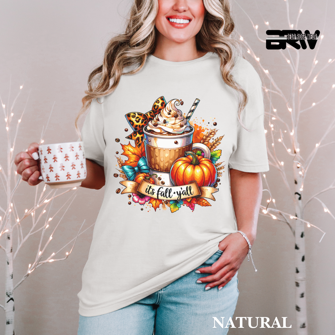 'Its Fall Yall Latte' 2 Fall Tee
