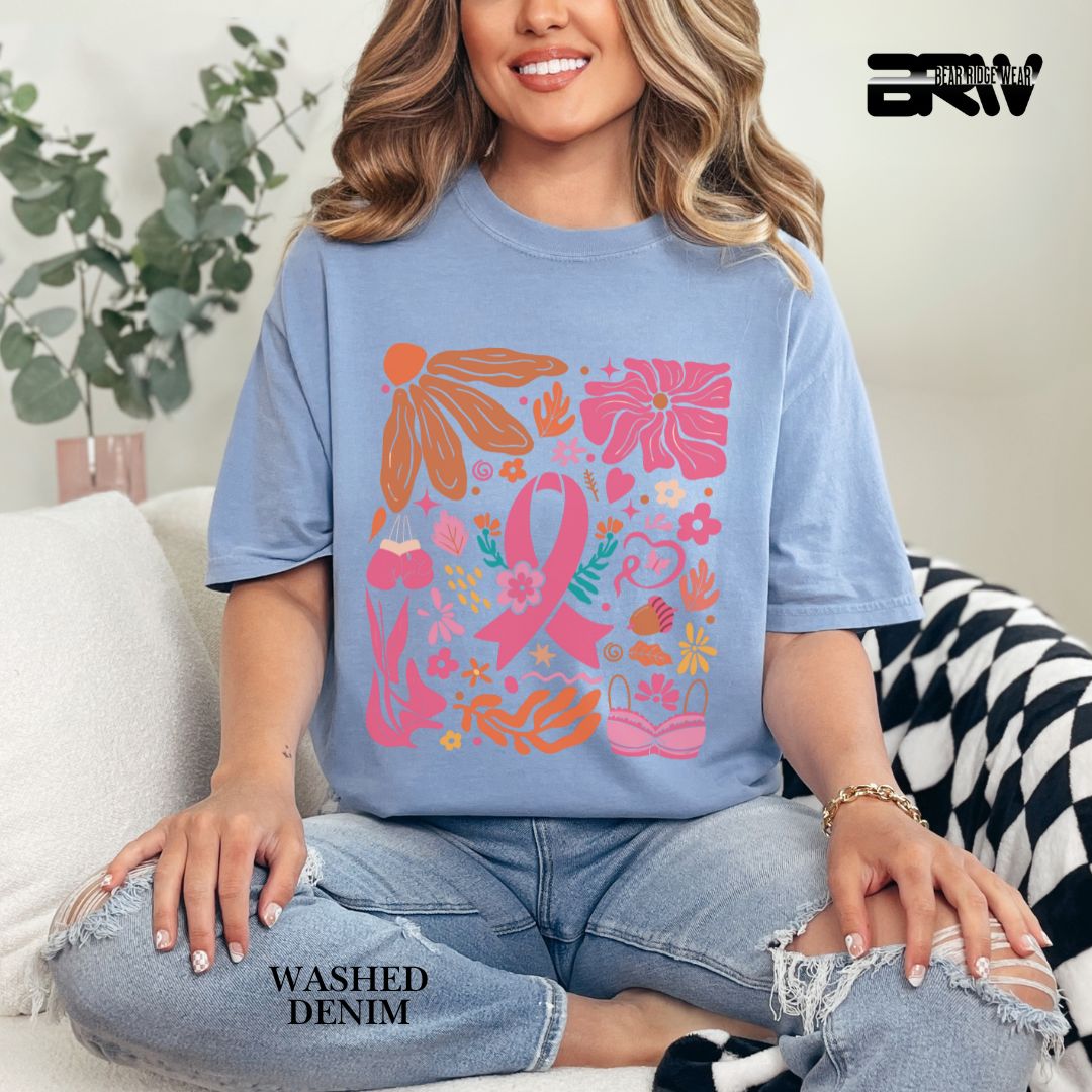 Breast Cancer Boho- Awareness Tees