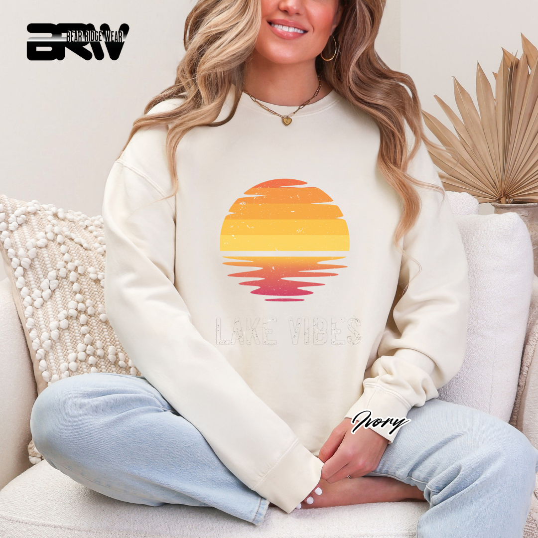 'Lake Vibes' Everyday Crewneck Sweatshirt