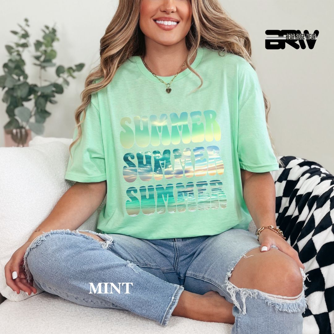 'Vibrant Summer Bubble Letter' 2 Summer Tee