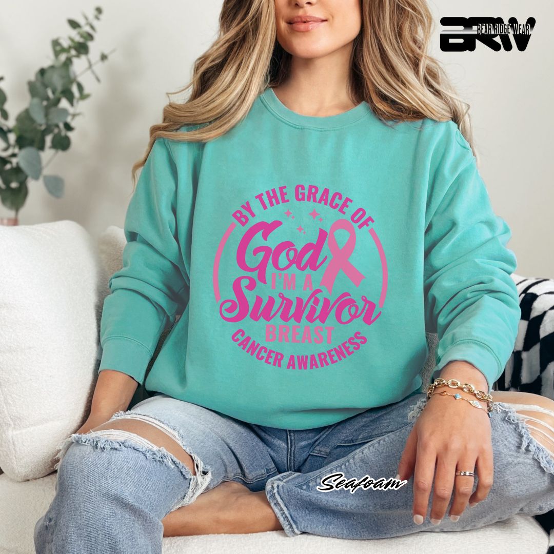 'By The Grace Of God I'm A Survivor' Awareness Long Sleeve Tee
