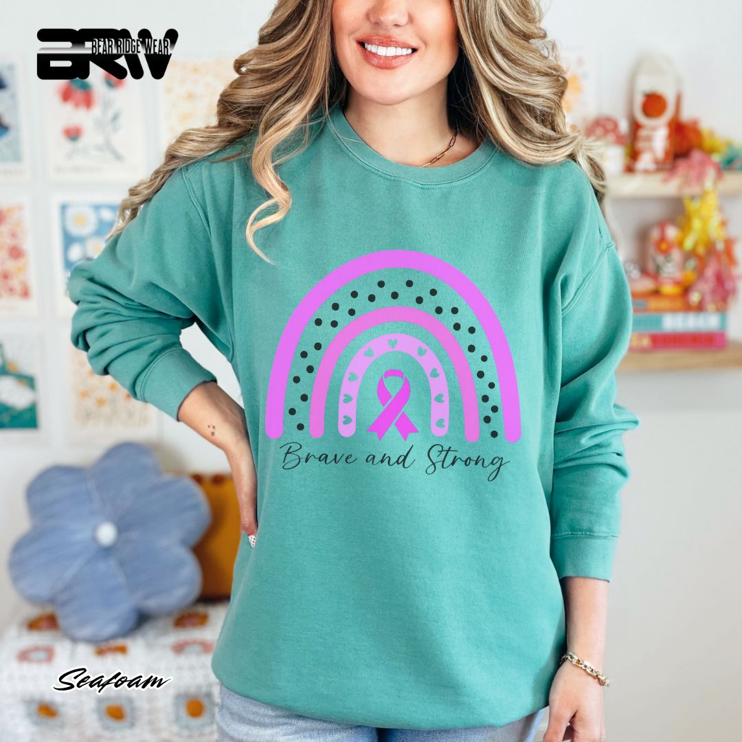 'Brave and Strong' Awareness Long Sleeve Tee