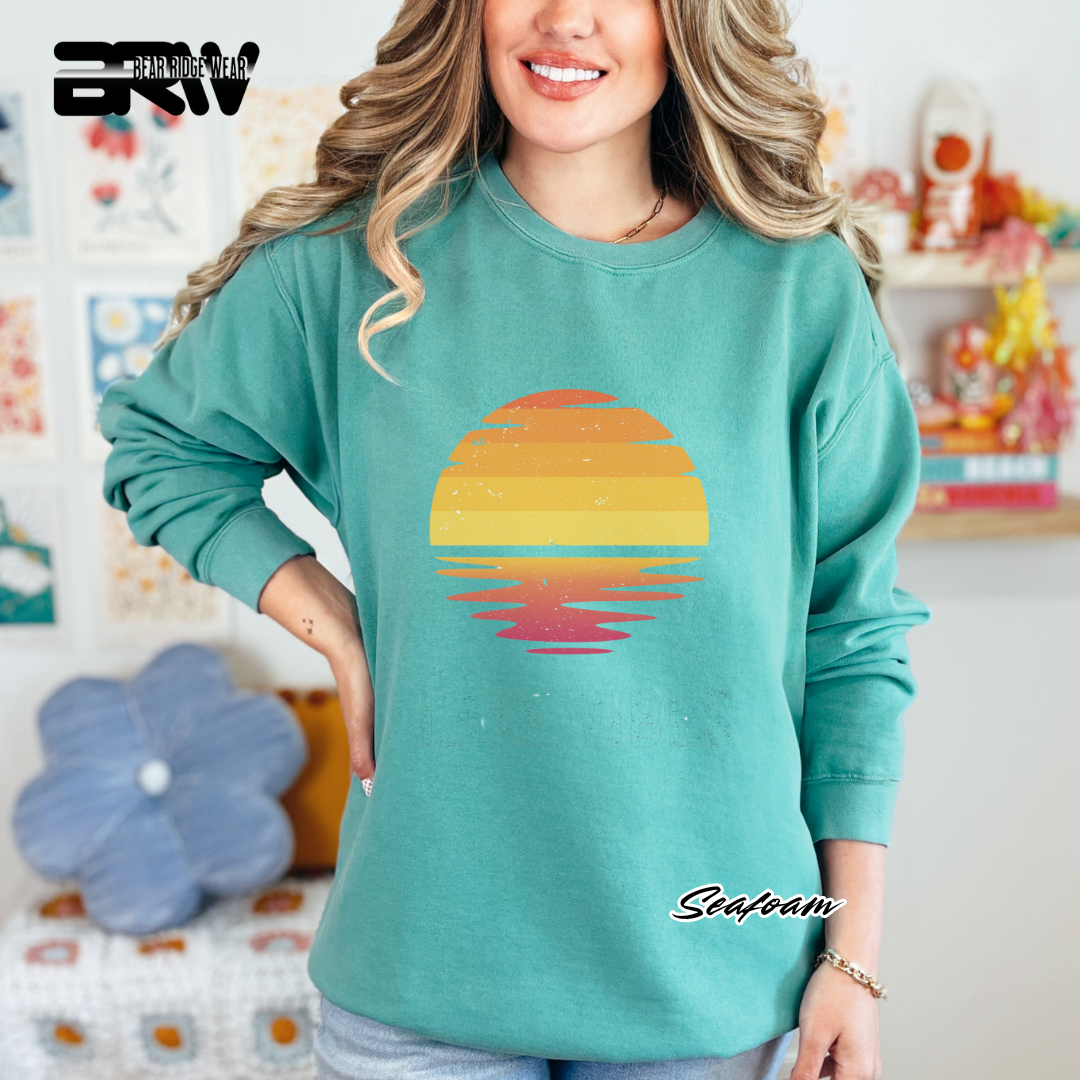 'Lake Vibes' Everyday Crewneck Sweatshirt