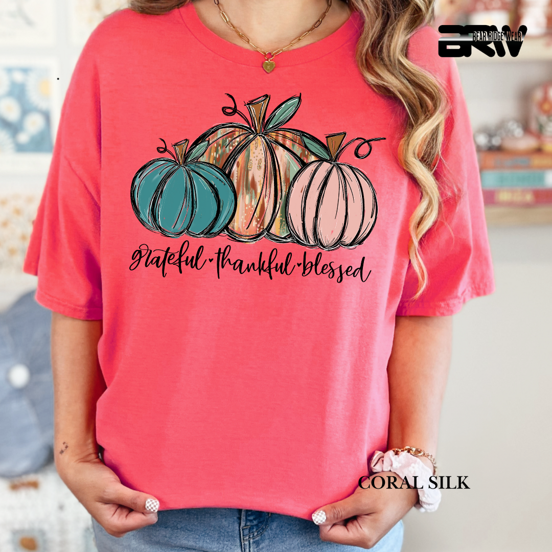 'Grateful Thankful Blessed' Fall Tee
