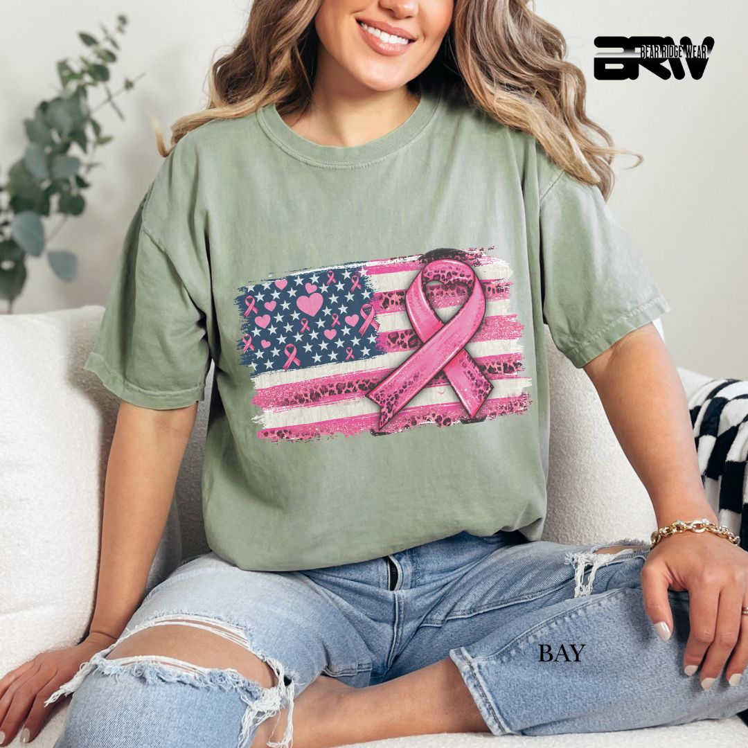 Breast Cancer-Flag - Awareness Tee