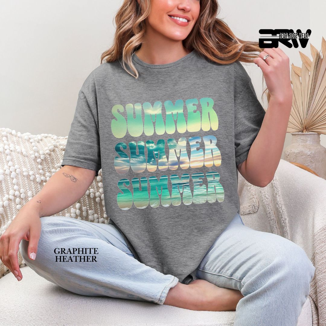 'Vibrant Summer Bubble Letter' 2 Summer Tee