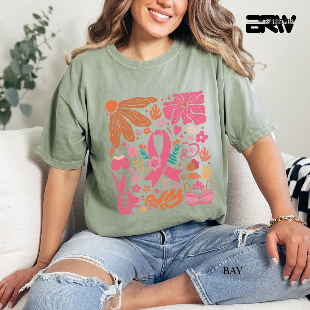 Breast Cancer Boho- Awareness Tees