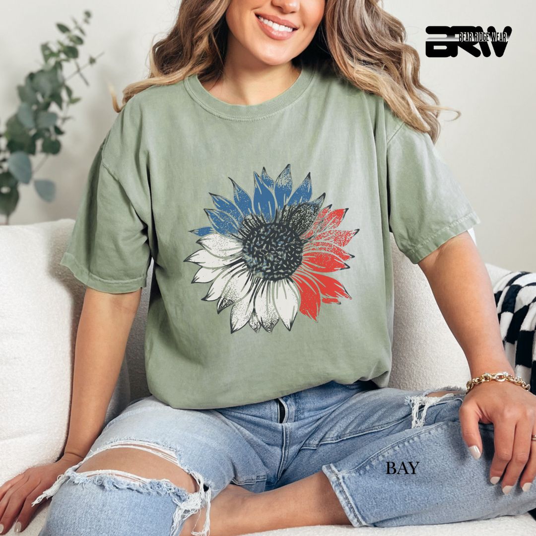 Sunflower- Patriotic Tee