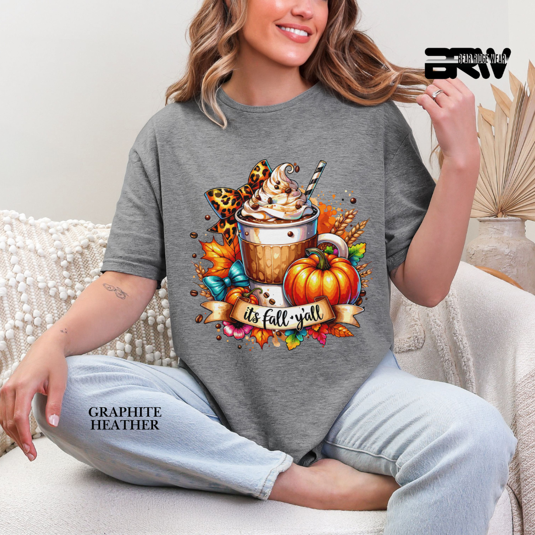 'Its Fall Yall Latte' 2 Fall Tee