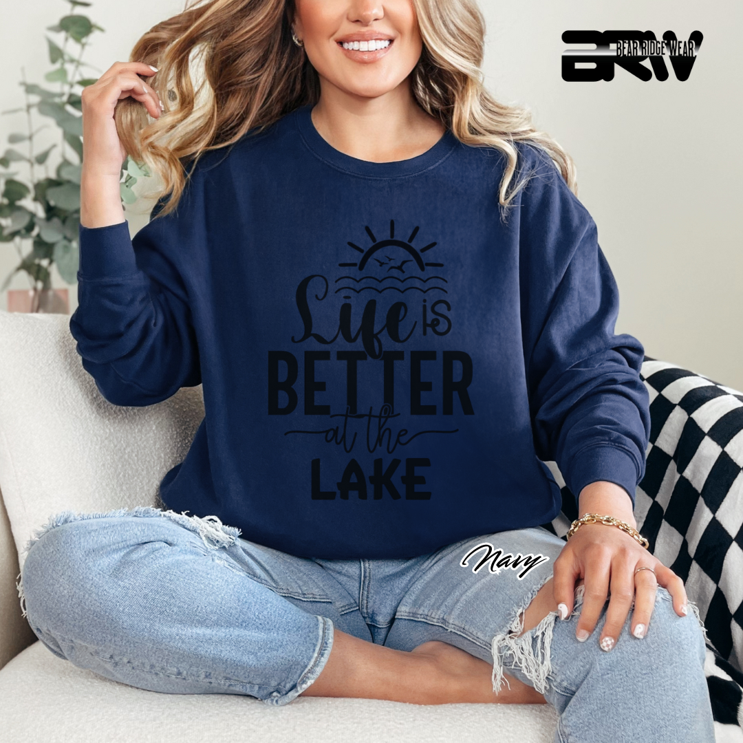'Life is Better at The Lake' Crewneck Sweatshirt