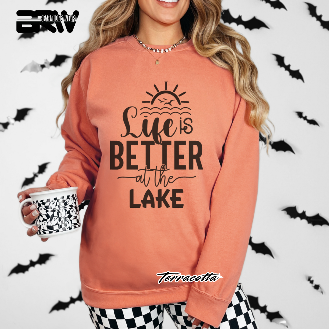 'Life is Better at The Lake' Crewneck Sweatshirt