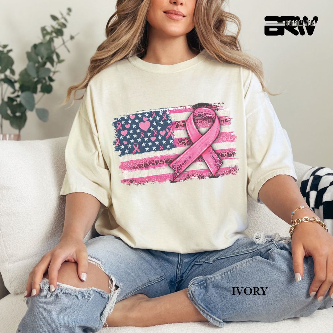 Breast Cancer-Flag - Awareness Tee