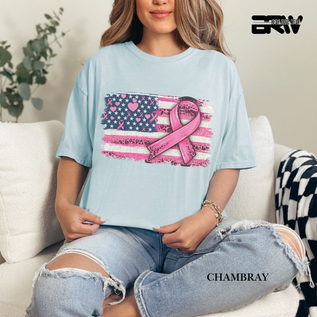 Breast Cancer-Flag - Awareness Tee