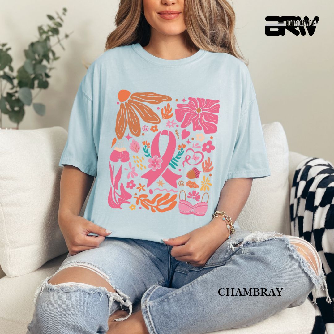 Breast Cancer Boho- Awareness Tees