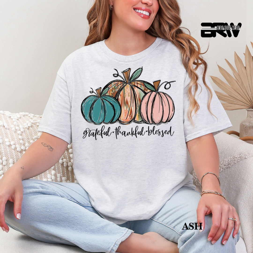 'Grateful Thankful Blessed' Fall Tee 3