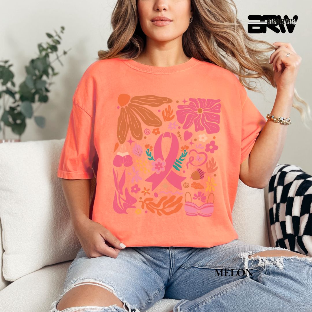 Breast Cancer Boho- Awareness Tees