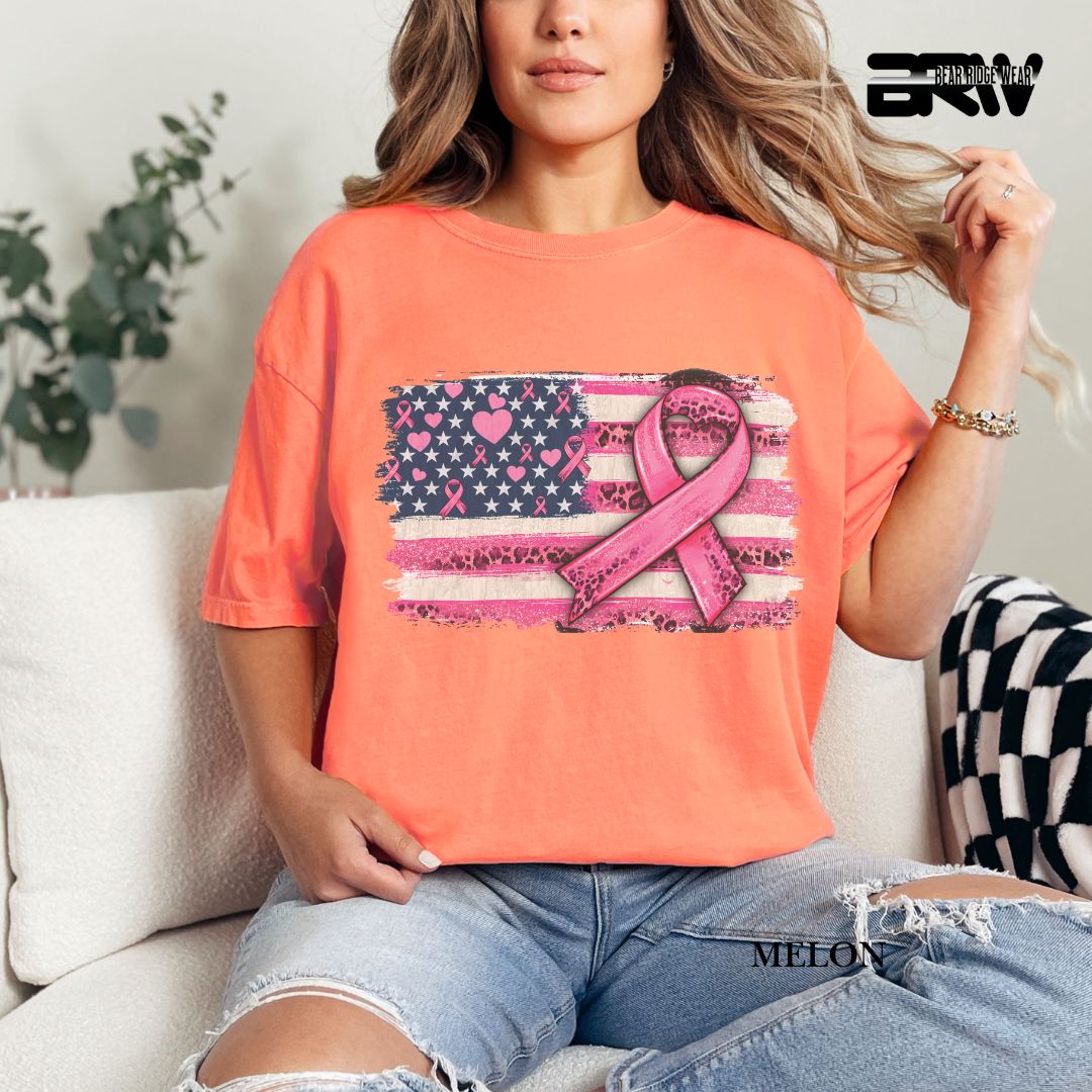 Breast Cancer-Flag - Awareness Tee