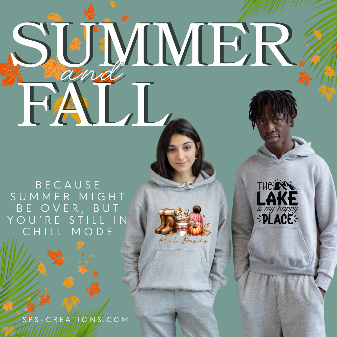 Summer designs graphic tees, hoodies and sweatshirt for fall preparation best for men and women.
