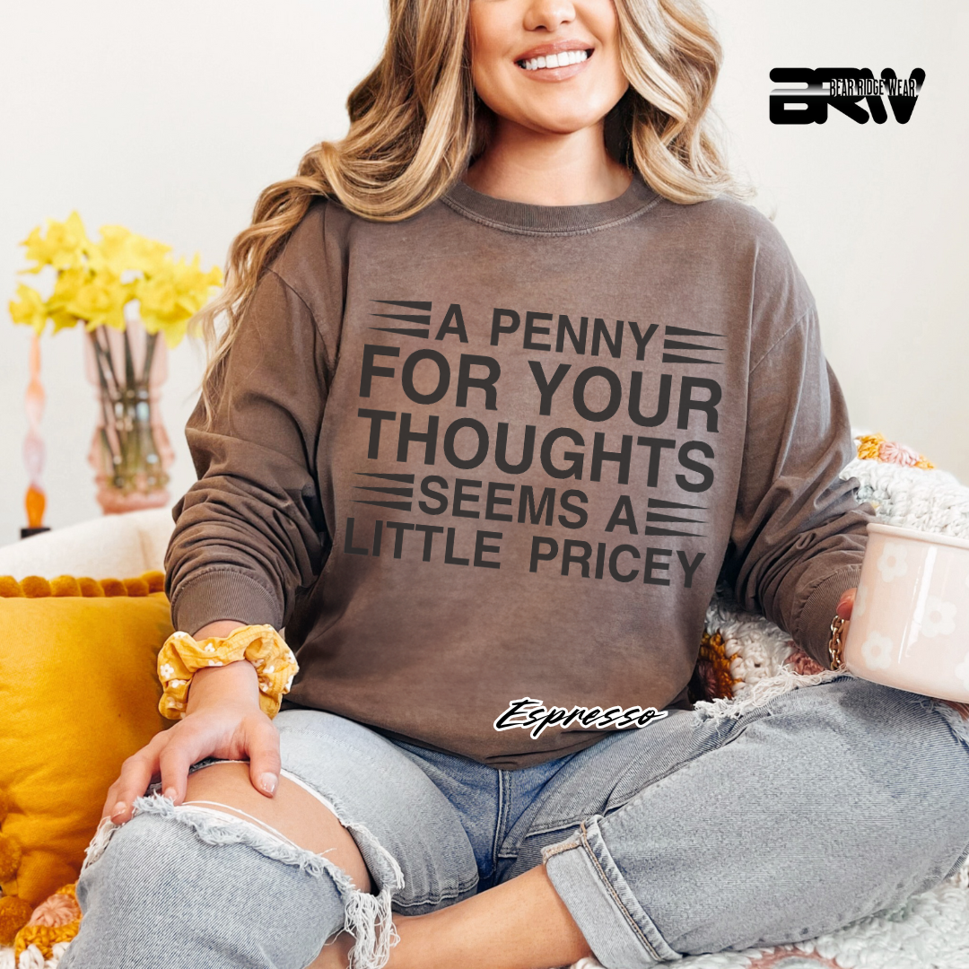 'A penny for your thoughts' Long-Sleeve Tee