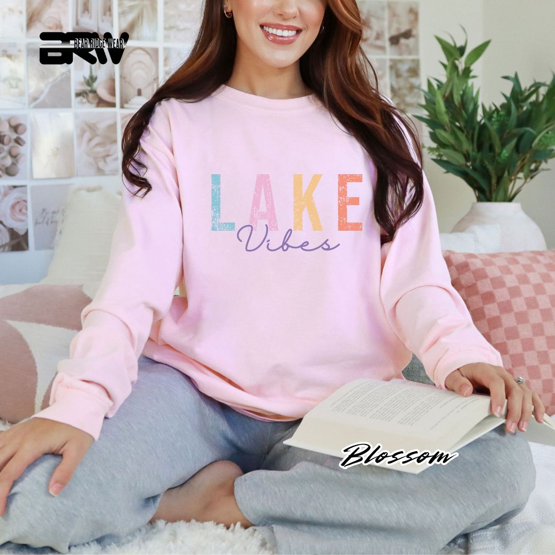 'Lake Vibes' Summer Long Sleeve Tee