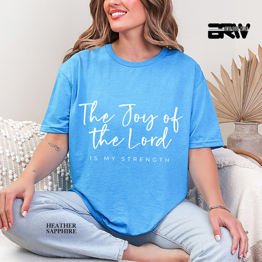 'The Joy Of The Lord Is My Strength' White Faith Tee