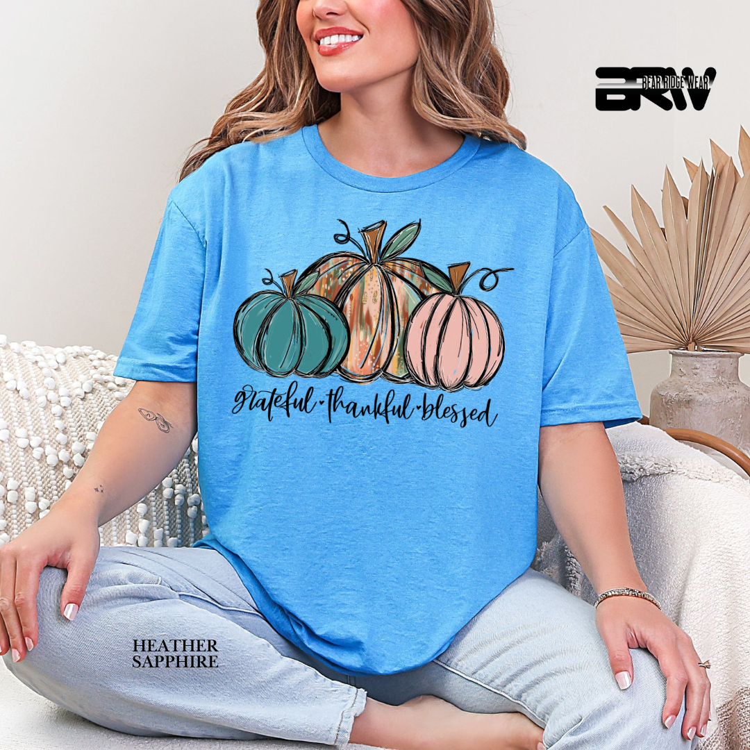 'Grateful Thankful Blessed' Fall Tee