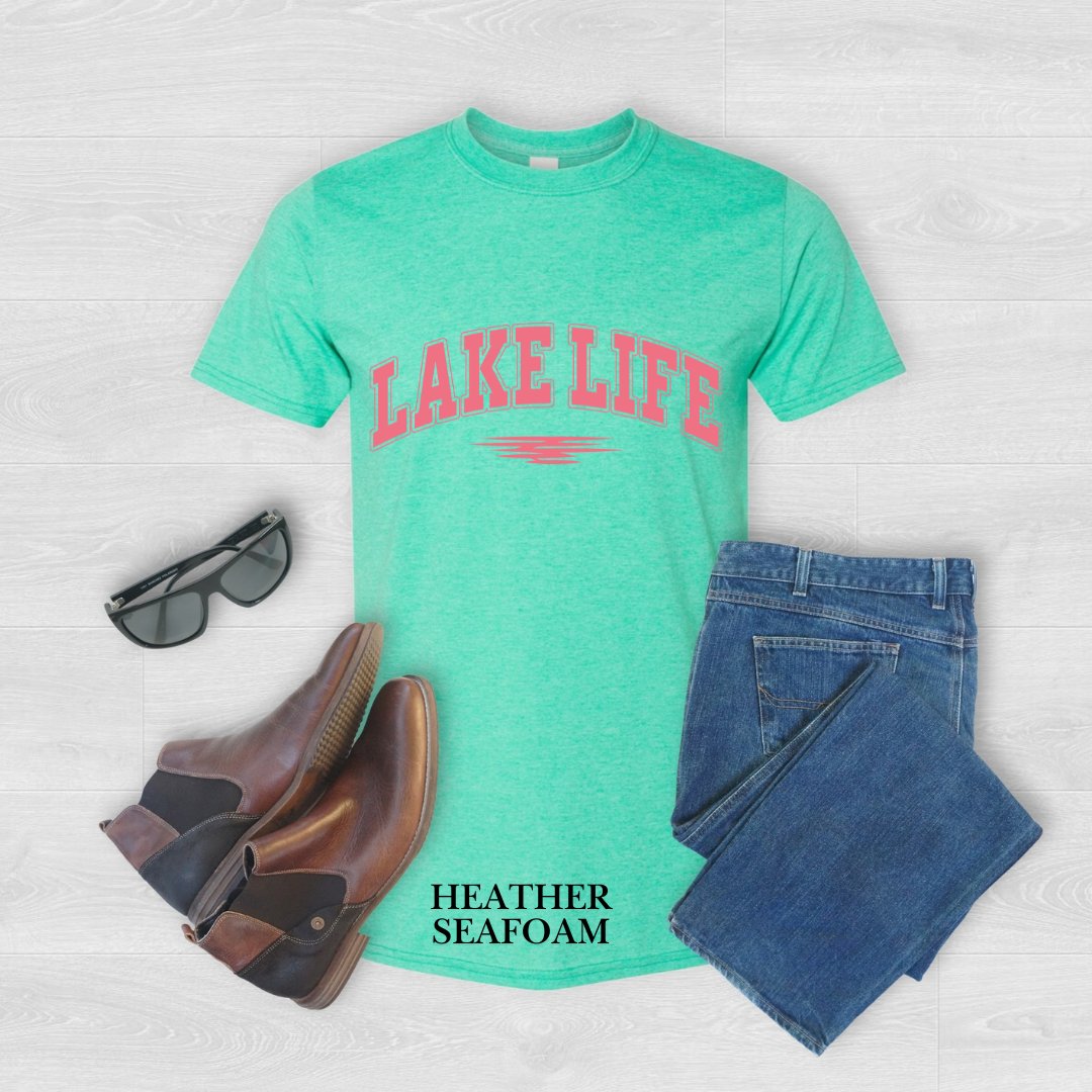 "Pink Stroke Lake Life " Tee