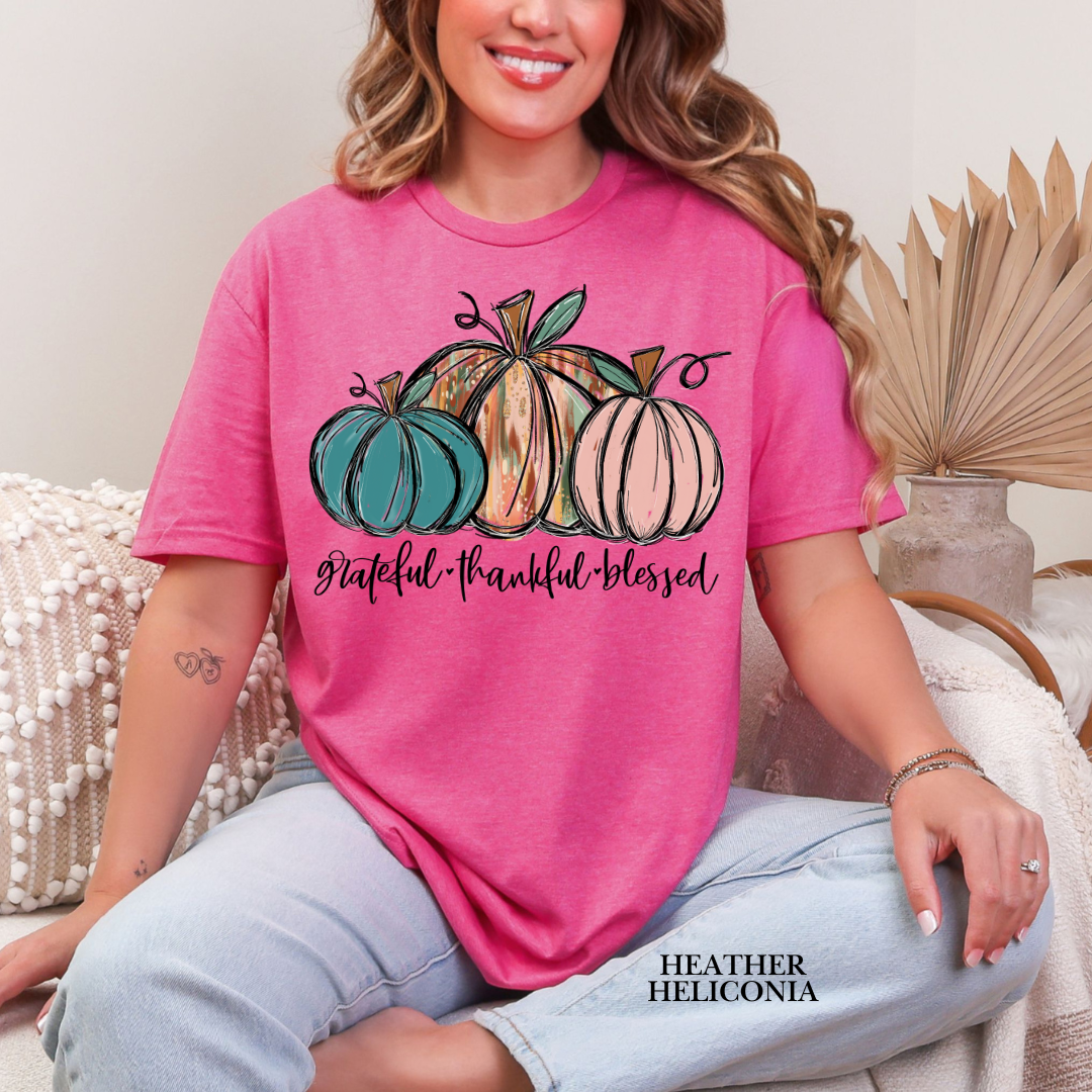 'Grateful Thankful Blessed' Fall Tee