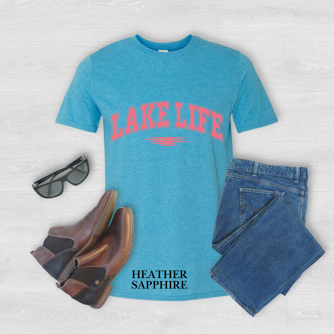 "Pink Stroke Lake Life " Tee