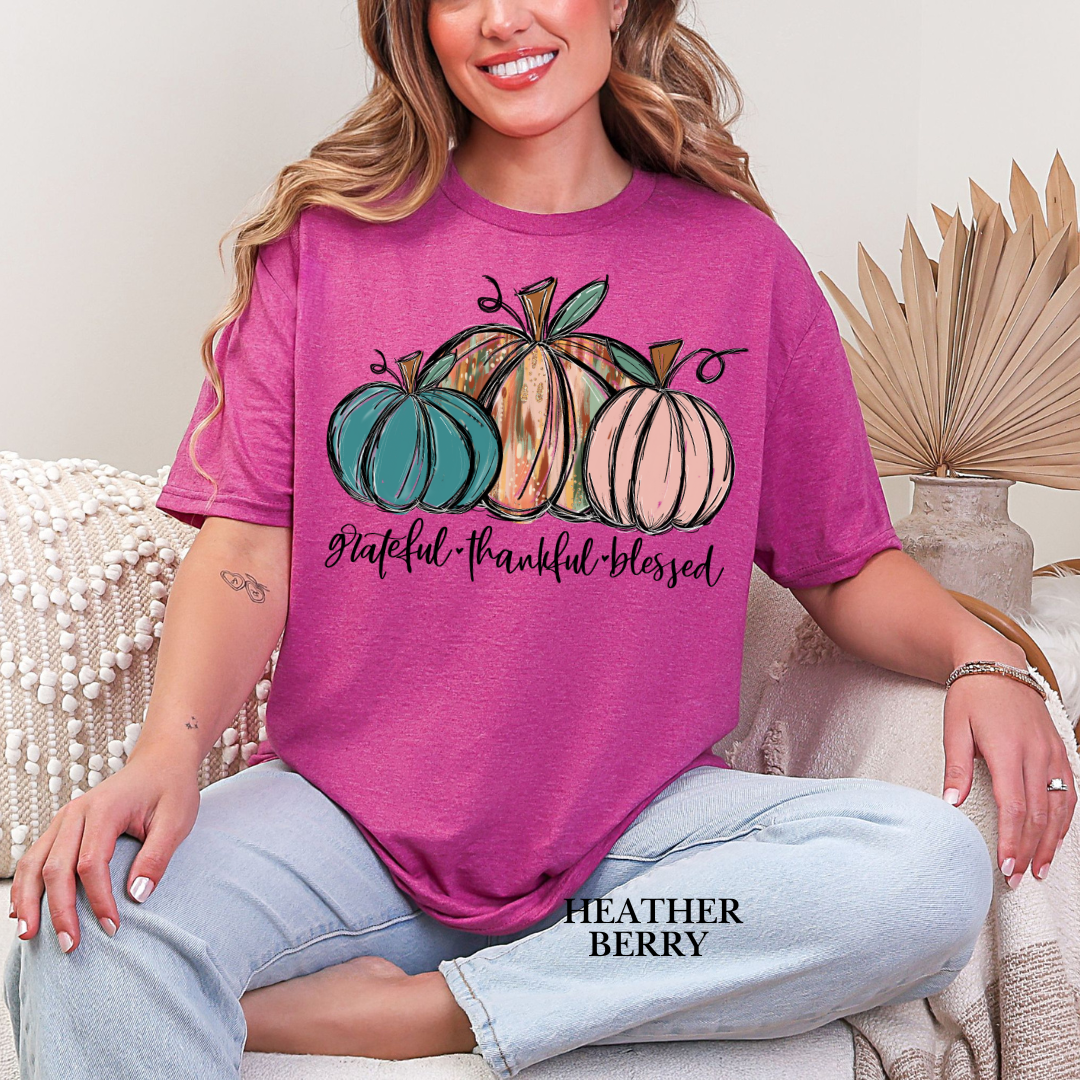 'Grateful Thankful Blessed' Fall Tee