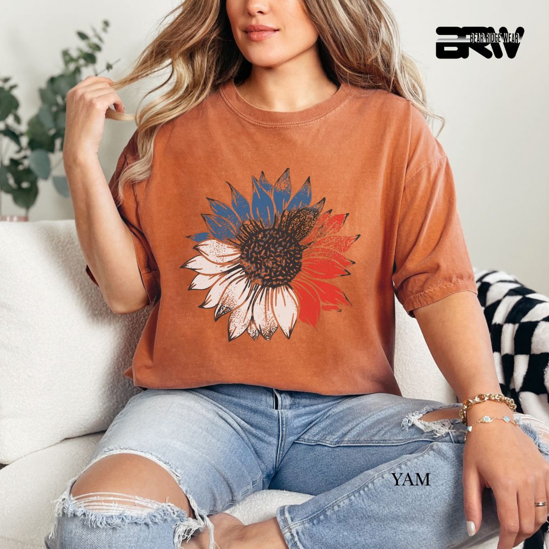 Sunflower- Patriotic Tee