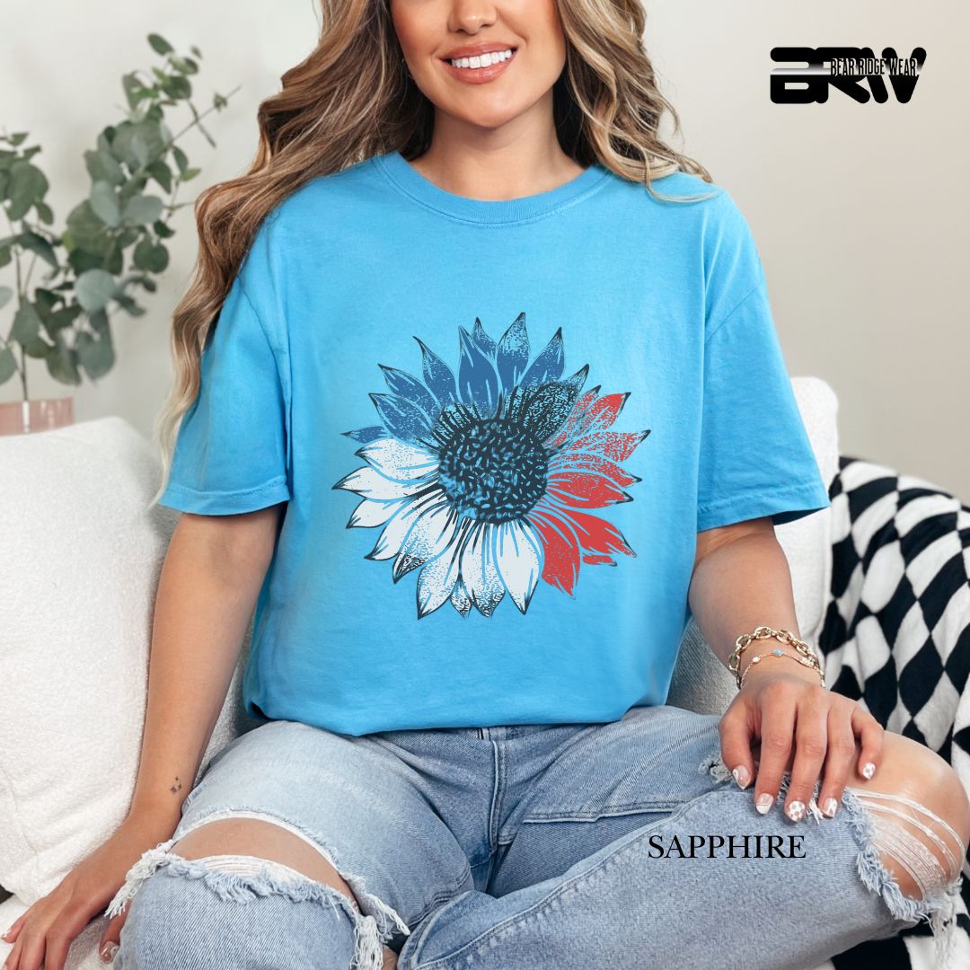 Sunflower- Patriotic Tee