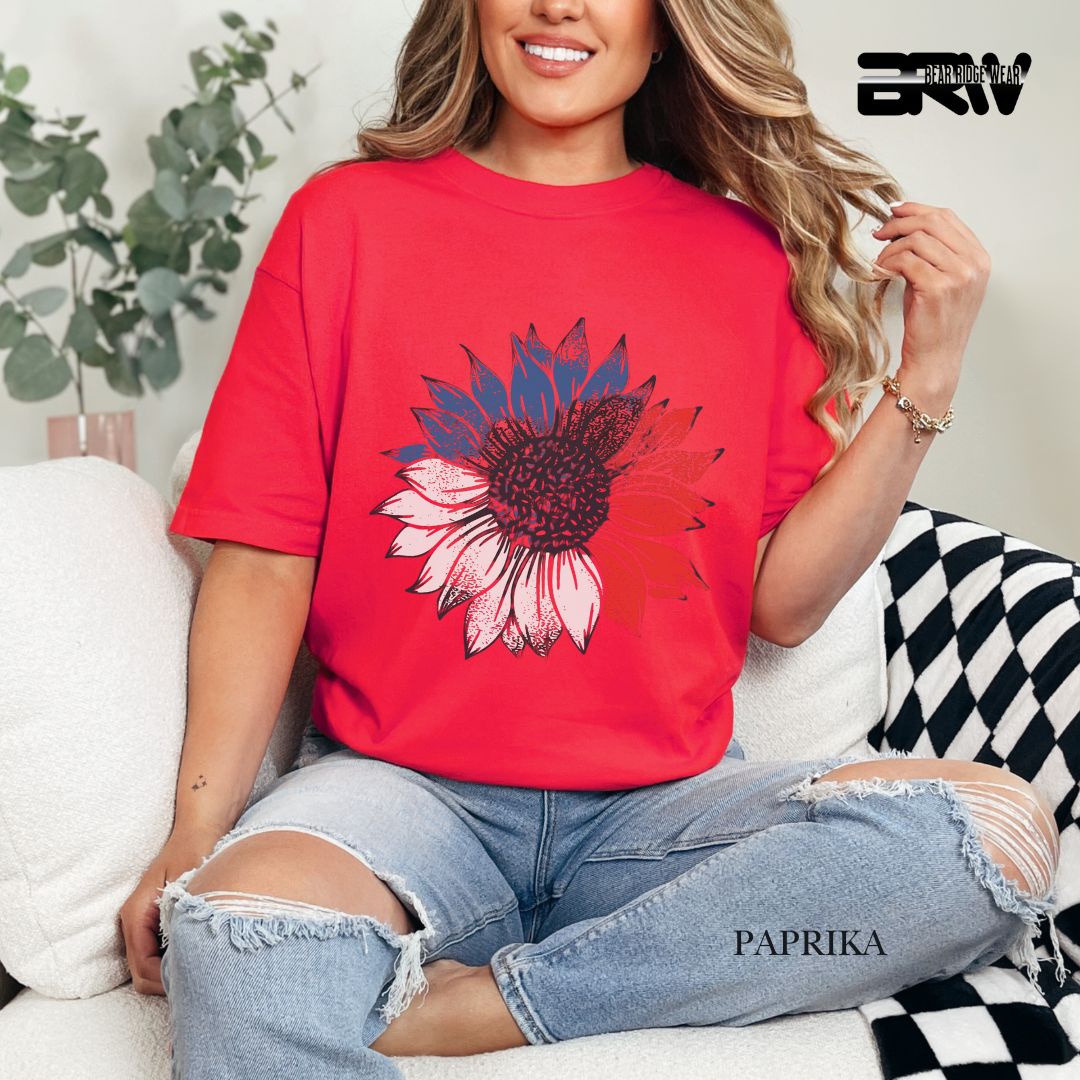 Sunflower- Patriotic Tee