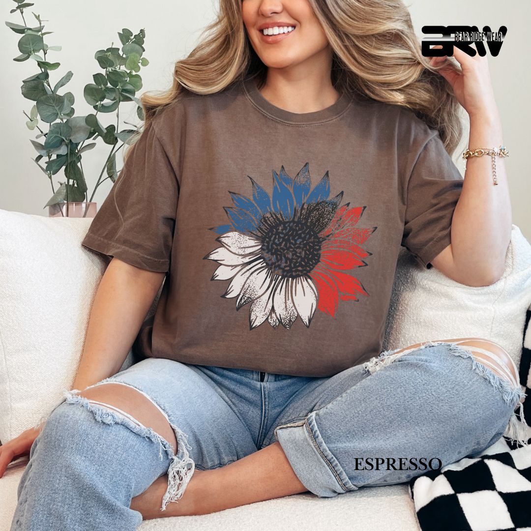 Sunflower- Patriotic Tee