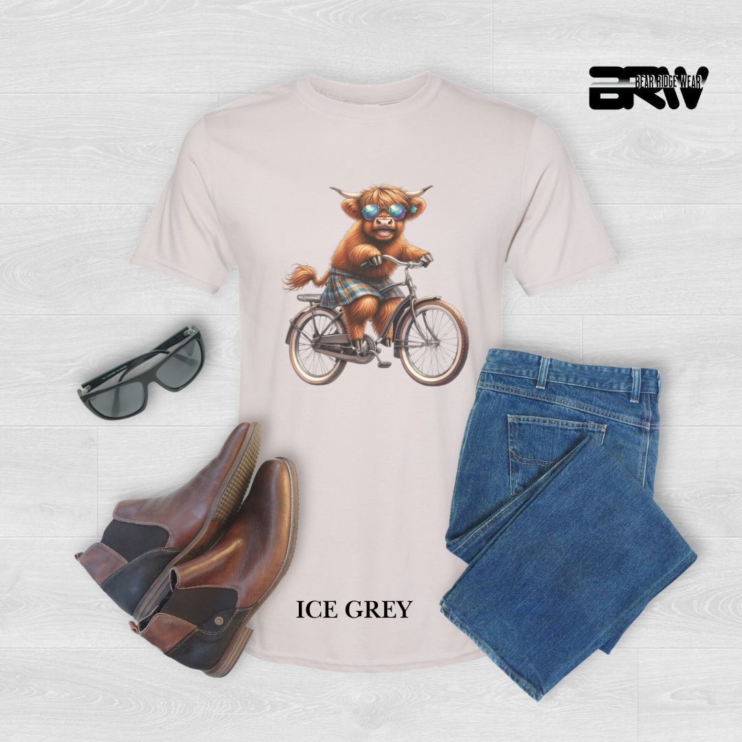'Highland Cow- Bicycle' 2 Summer Tee