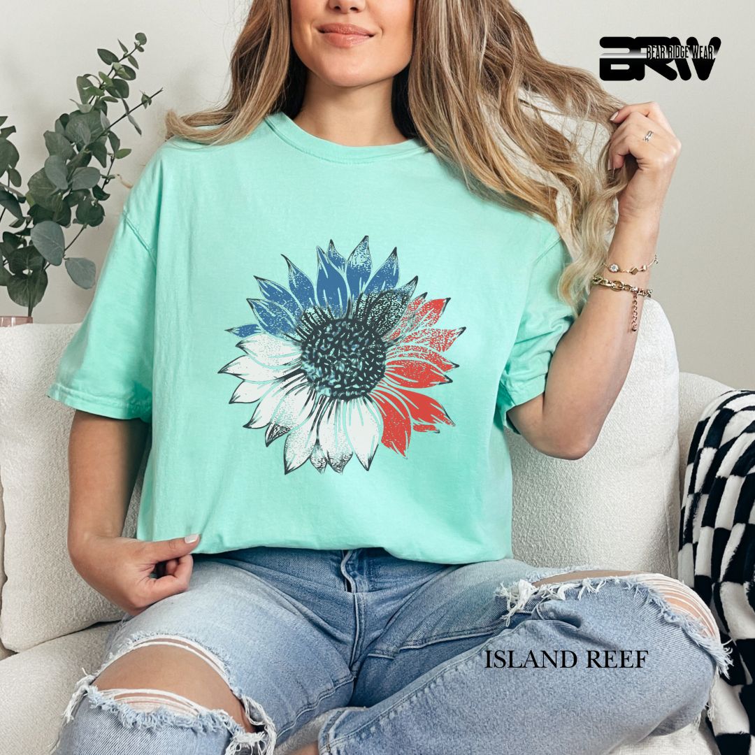 Sunflower- Patriotic Tee