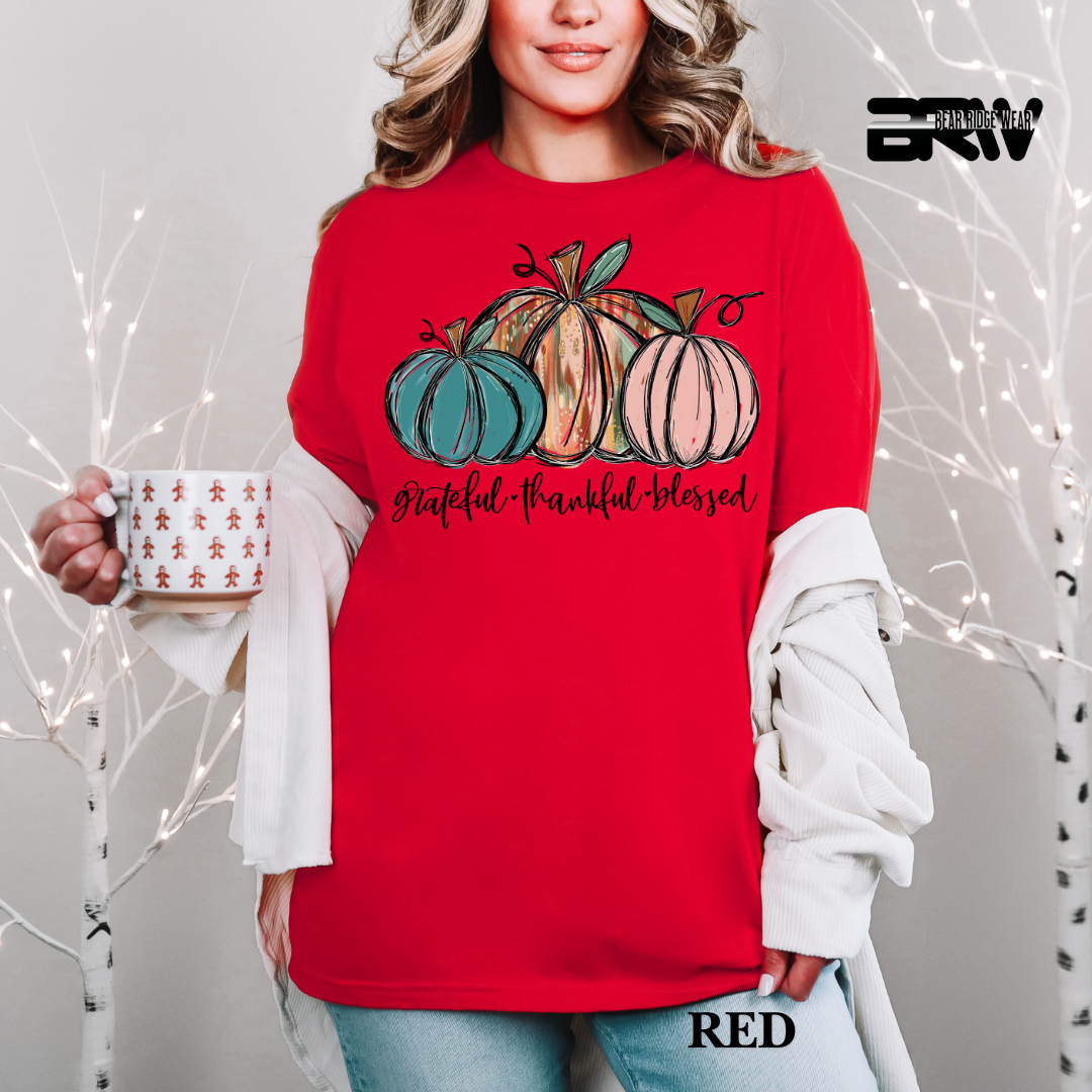 'Grateful Thankful Blessed' Fall Tee