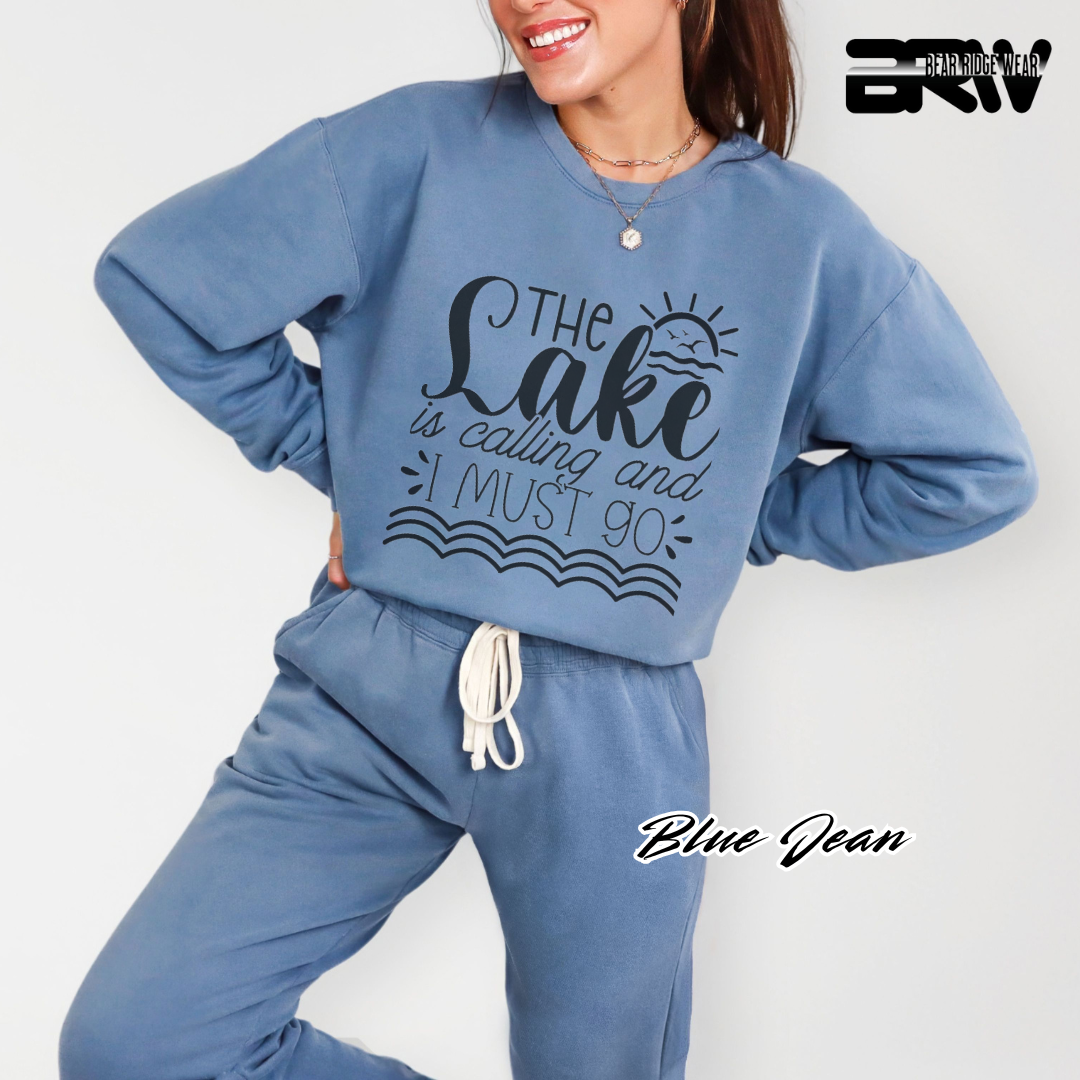 'The Lake Is Calling I Must Go' Crewneck Sweatshirt