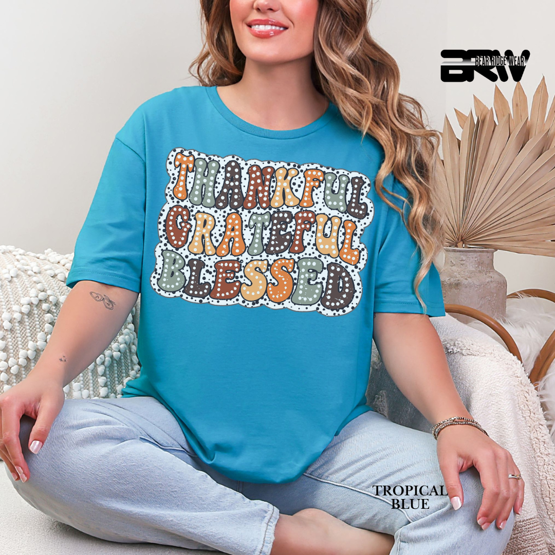'Thankful Grateful Blessed' Fall Tee 3