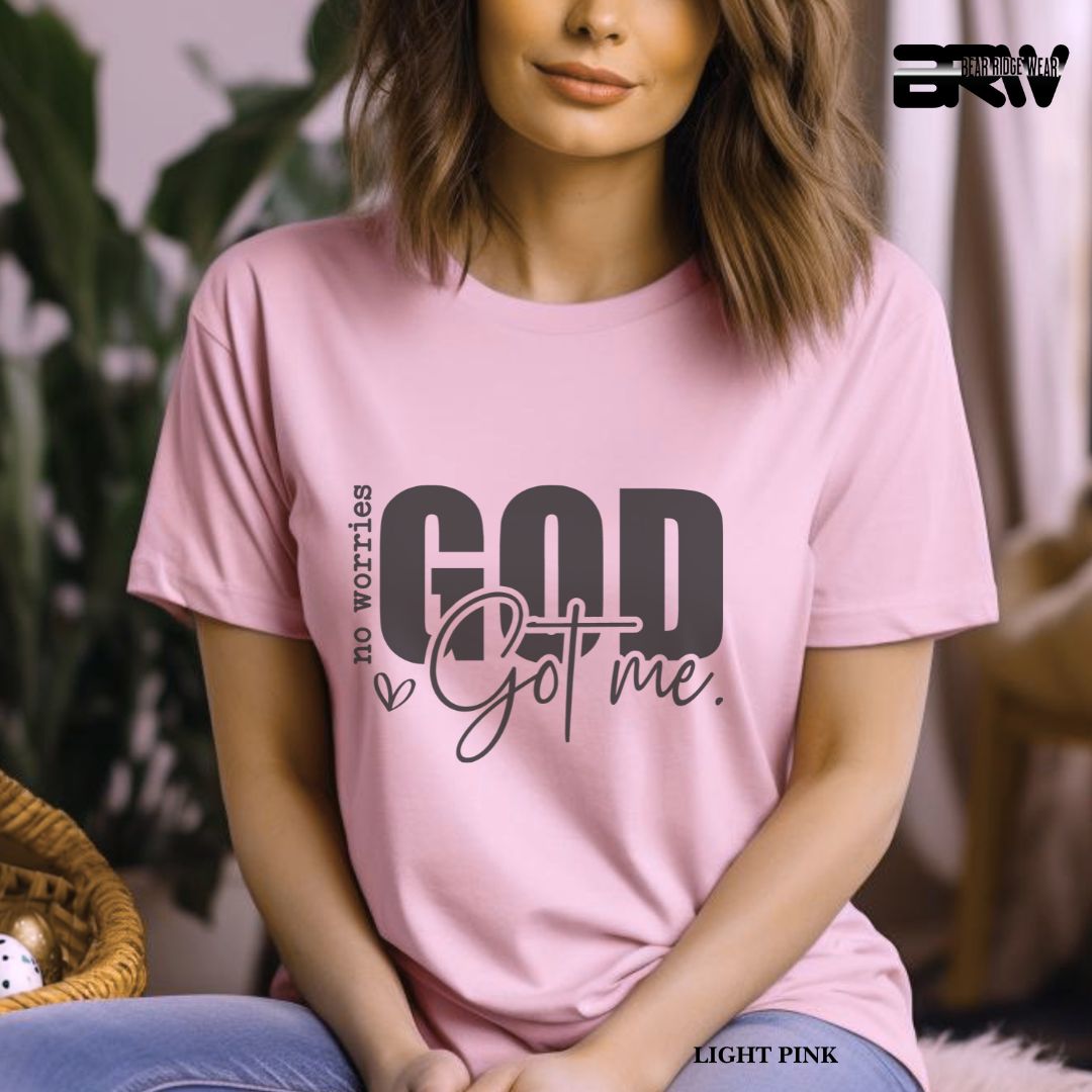 'No Worries God Got Me' Faith Tee