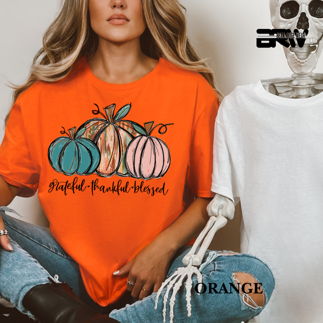 'Grateful Thankful Blessed' Fall Tee